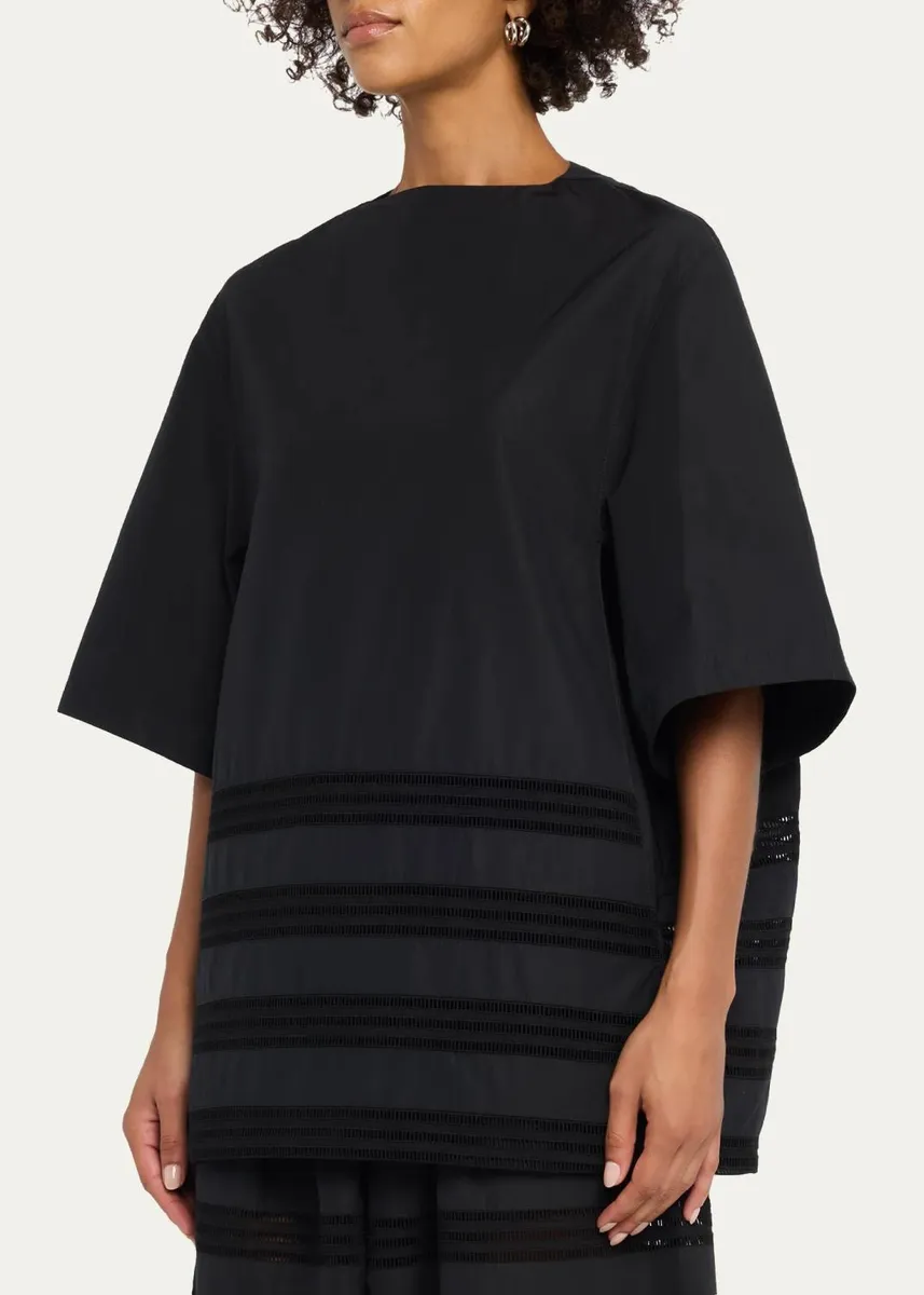 ALAÏA Embroidered Cotton Mini Round Dress | Thumbnail 4