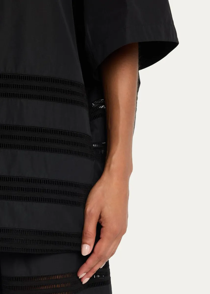 ALAÏA Embroidered Cotton Mini Round Dress | Thumbnail 5