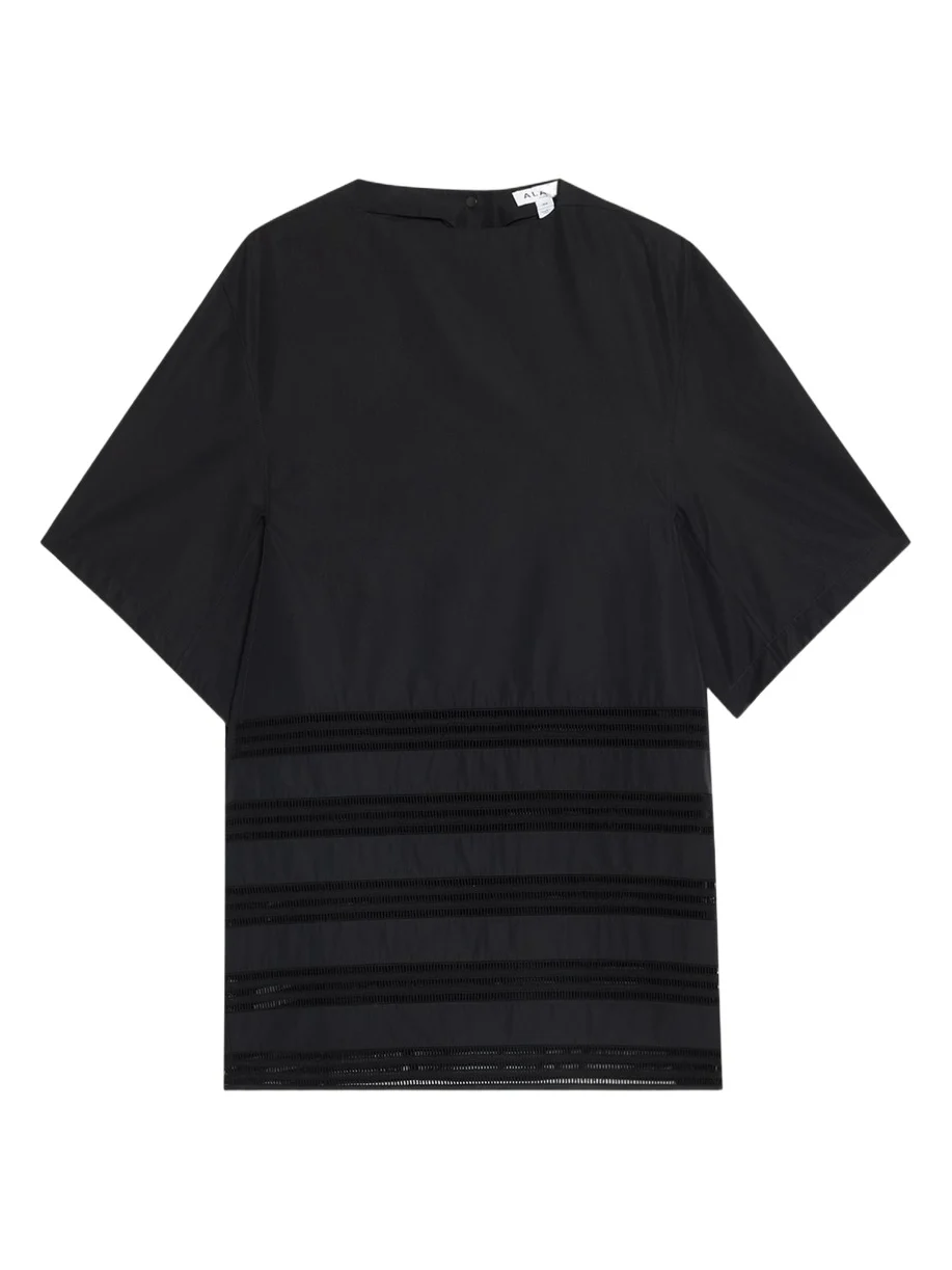 ALAÏA Embroidered Cotton Mini Round Dress