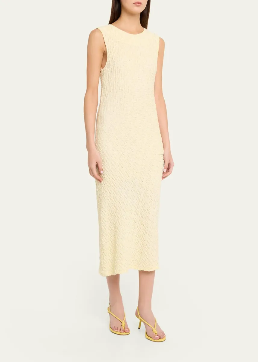 Vince Textured Sleeveless Midi Dress | Thumbnail 4