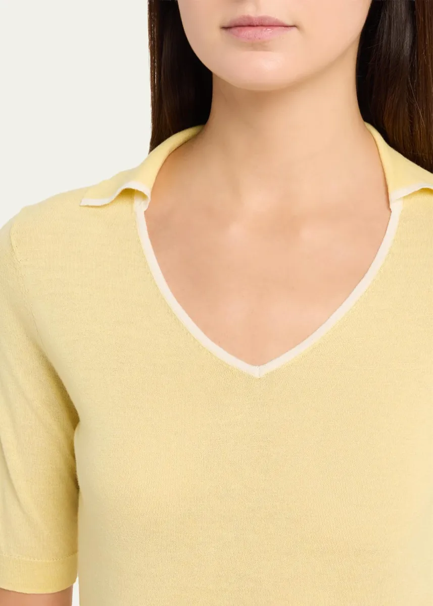 Vince Tipped Elbow-Sleeve Knit Top | Thumbnail 5 Vince Tipped Elbow-Sleeve Knit Top | Thumbnail 5