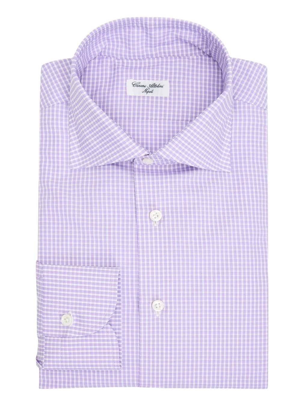 Cesare Attolini Men's Micro-Graph Check Dress Shirt