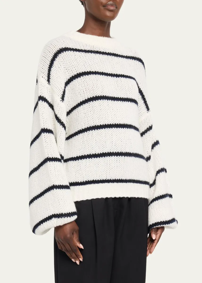 Lisa Yang The Sabelle Stripes Cashmere-Silk Sweater | Thumbnail 4