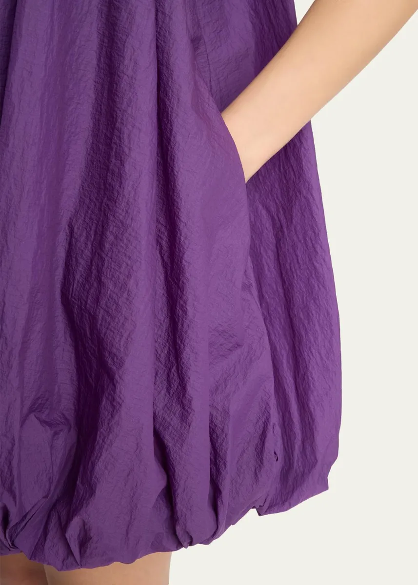 ALAÏA Halter Crinkle Balloon Mini Dress | Thumbnail 5 ALAÏA Halter Crinkle Balloon Mini Dress | Thumbnail 5