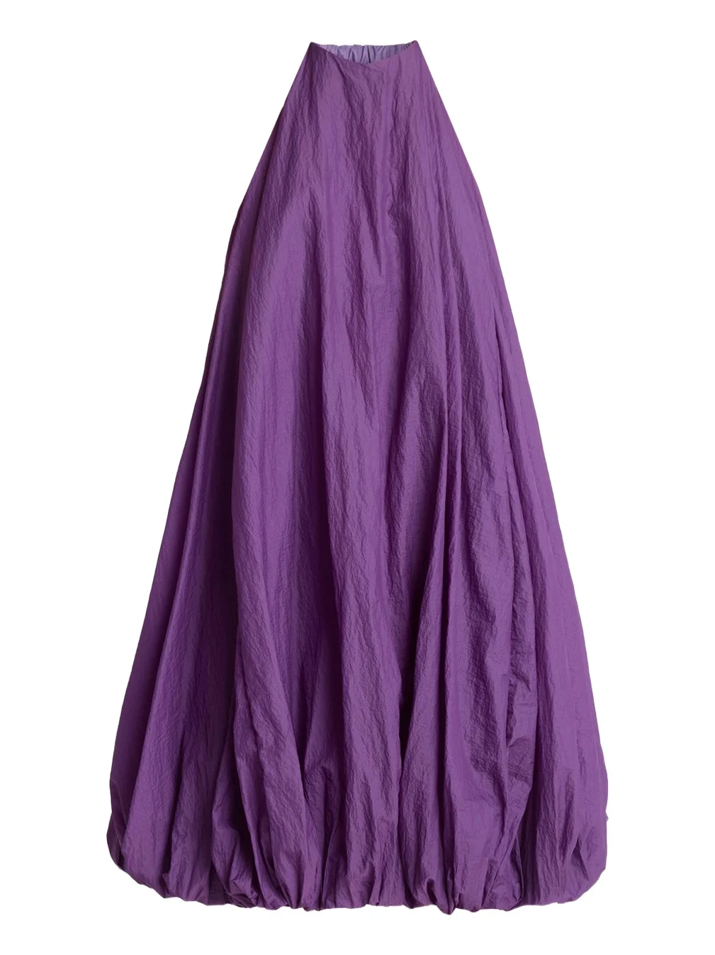 Halter Crinkle Balloon Mini Dress
