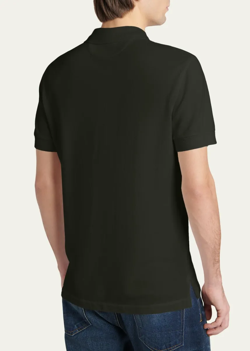 Tom Ford Men's Lyocell Pique Polo Shirt | Thumbnail 3