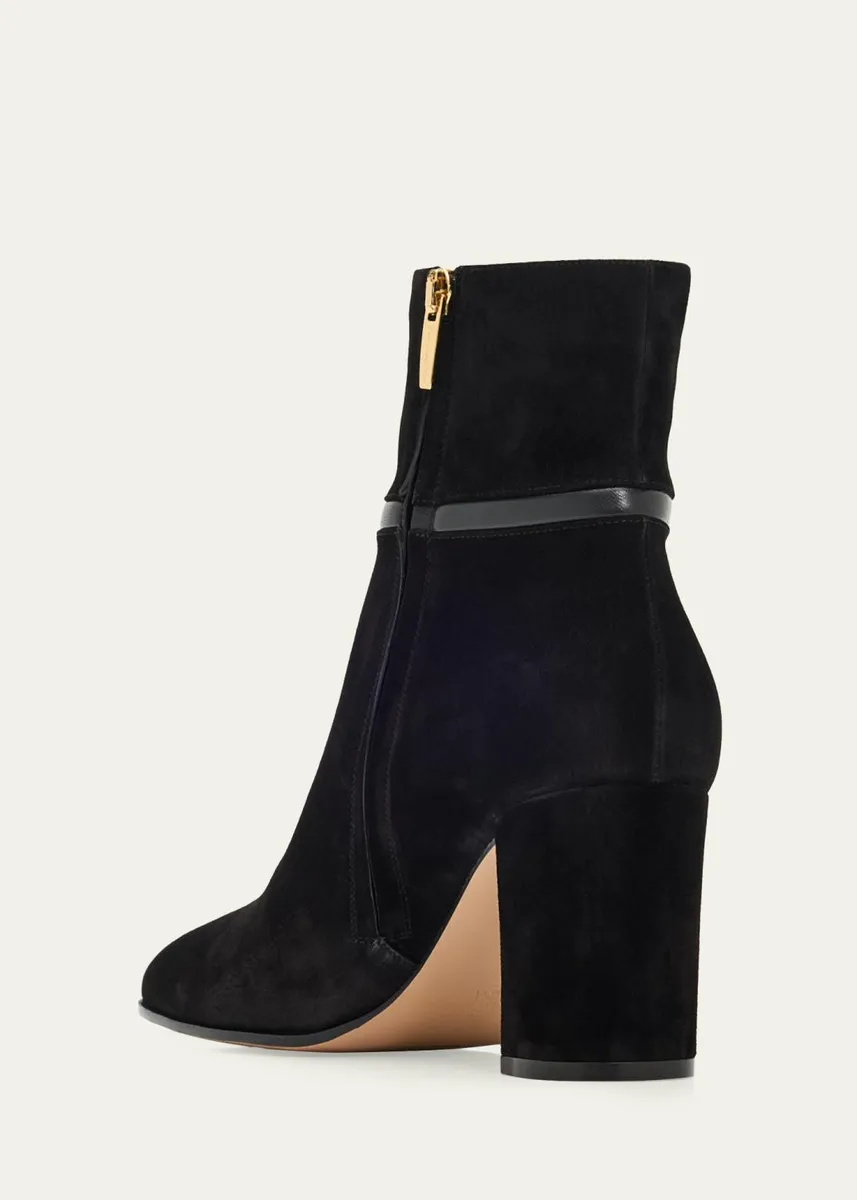 Gianvito Rossi 70mm Suede and Leather Ankle Boots | Thumbnail 4 Gianvito Rossi 70mm Suede and Leather Ankle Boots | Thumbnail 4