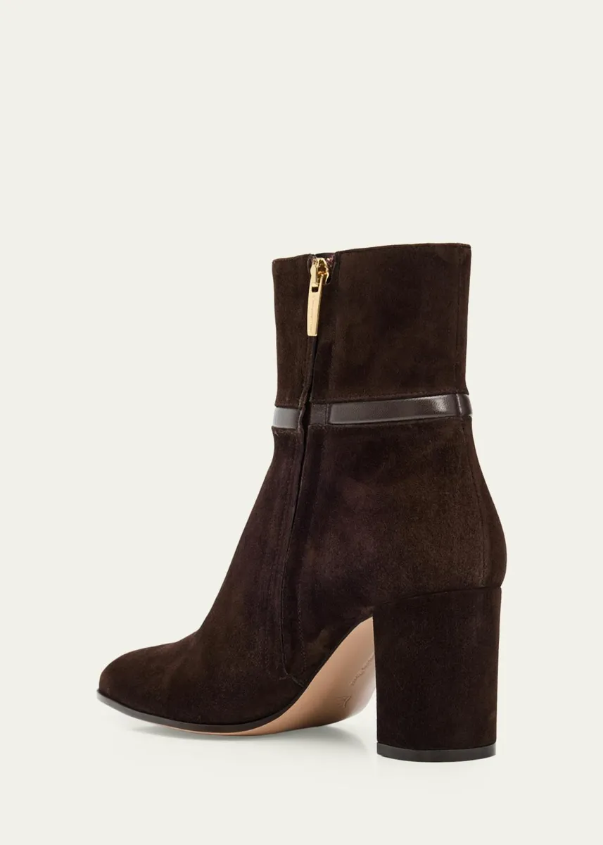 Gianvito Rossi 70mm Suede and Leather Ankle Boots | Thumbnail 6 Gianvito Rossi 70mm Suede and Leather Ankle Boots | Thumbnail 6