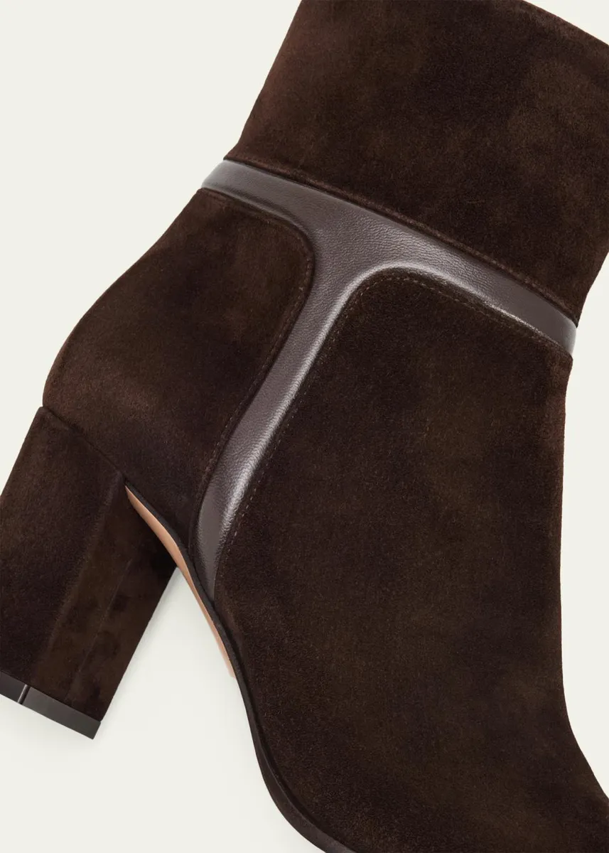Gianvito Rossi 70mm Suede and Leather Ankle Boots | Thumbnail 7 Gianvito Rossi 70mm Suede and Leather Ankle Boots | Thumbnail 7