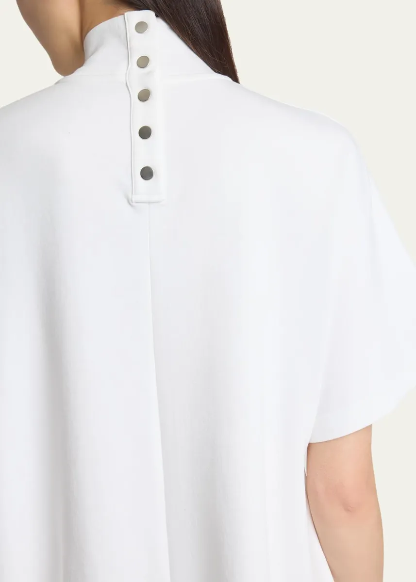 ALAÏA Asymmetric Short-Sleeve Cotton T-Shirt | Thumbnail 5 ALAÏA Asymmetric Short-Sleeve Cotton T-Shirt | Thumbnail 5