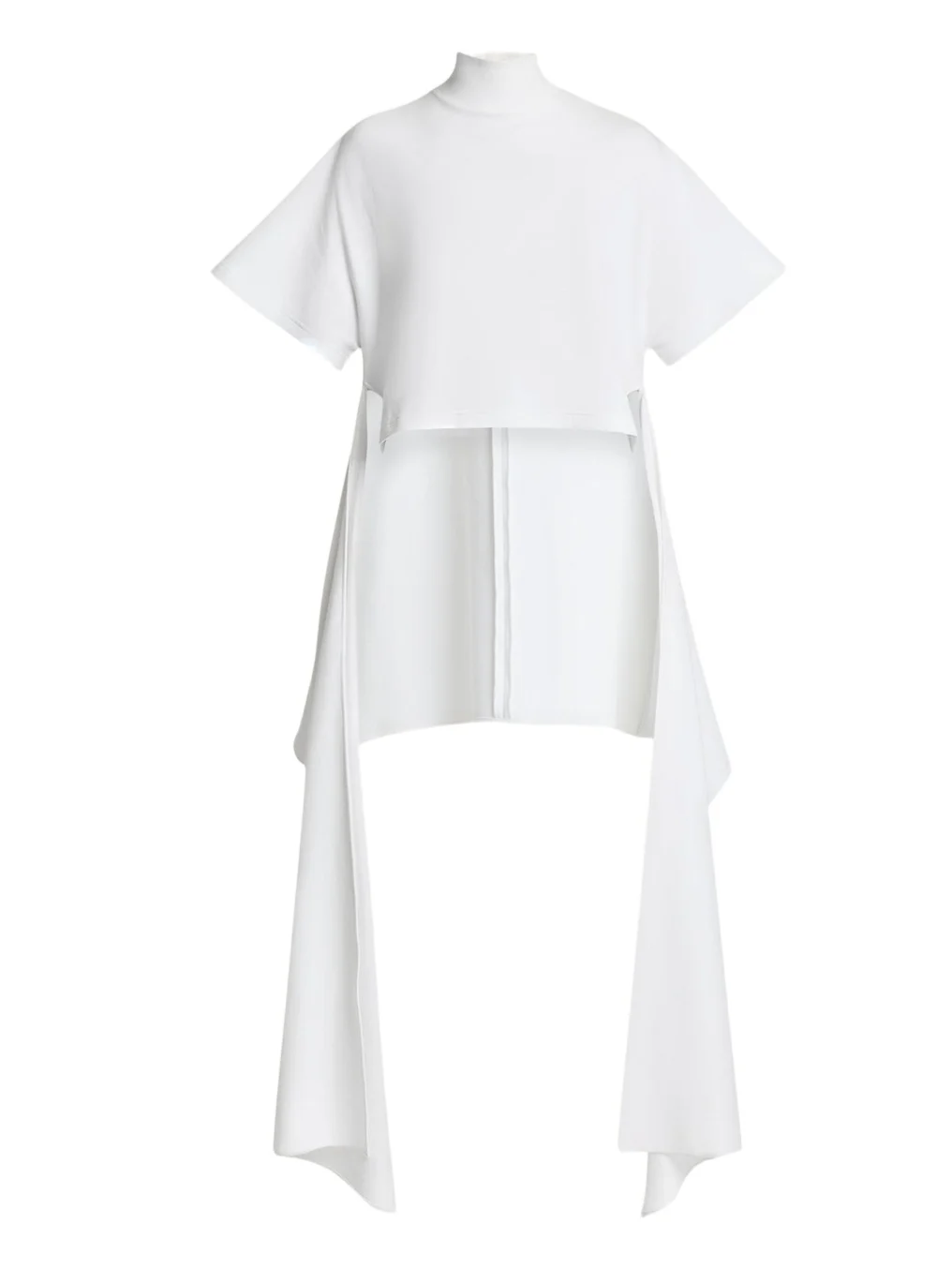 Asymmetric Short-Sleeve Cotton T-Shirt