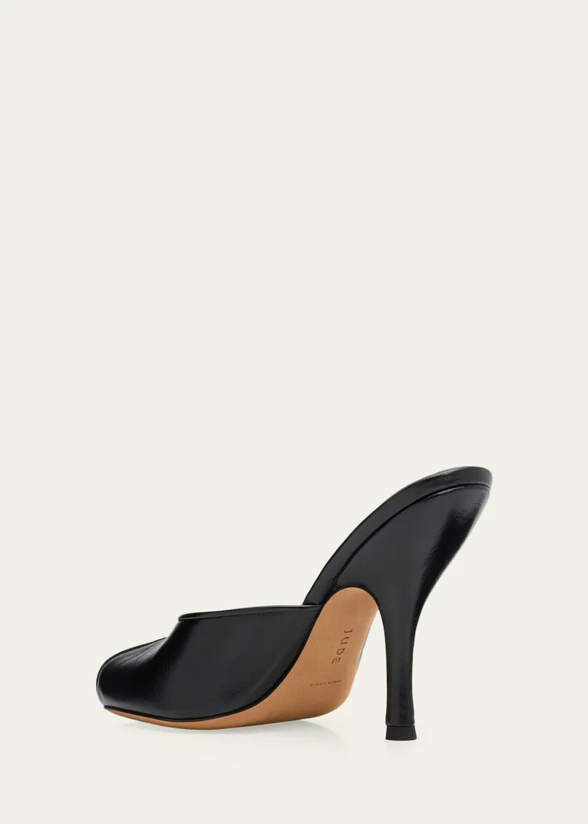 Jude 105mm Date Leather Peep-Toe Mules | Thumbnail 4 Jude 105mm Date Leather Peep-Toe Mules | Thumbnail 4