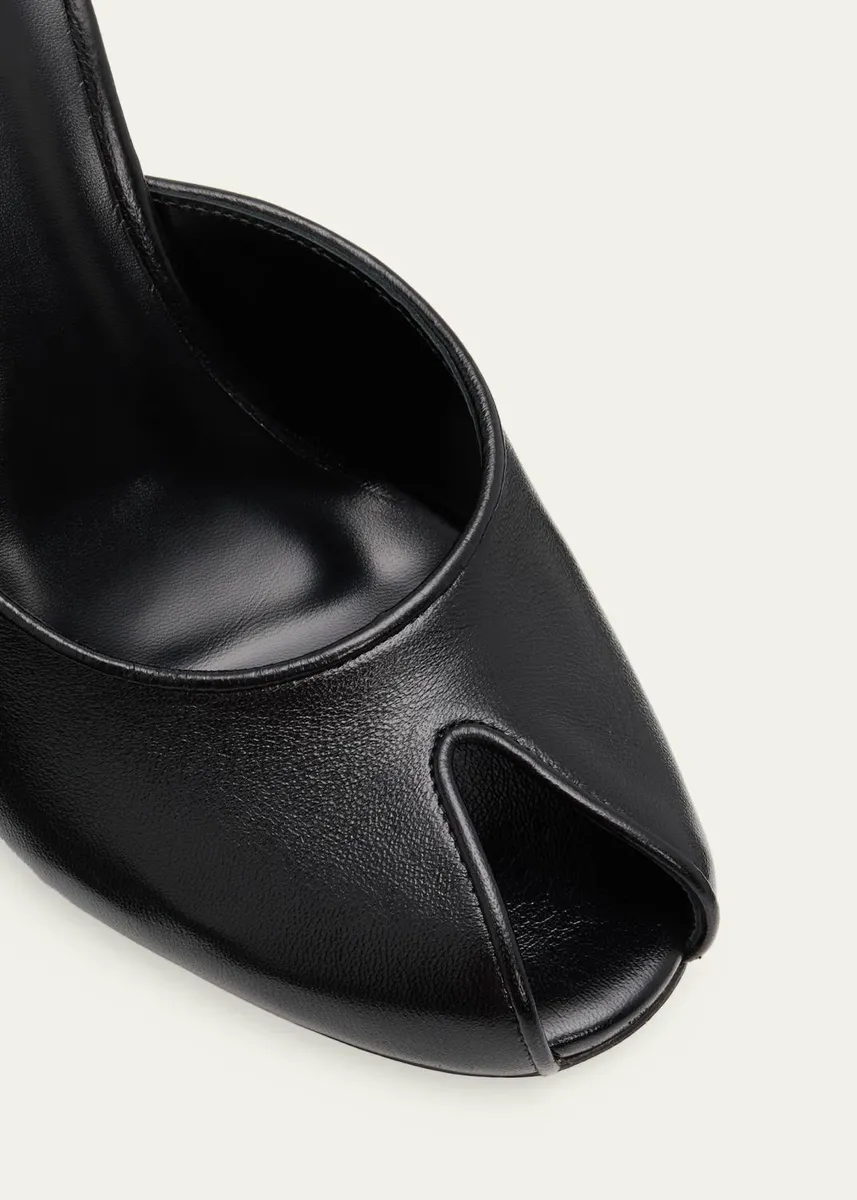 Jude 105mm Date Leather Peep-Toe Mules | Thumbnail 5 Jude 105mm Date Leather Peep-Toe Mules | Thumbnail 5