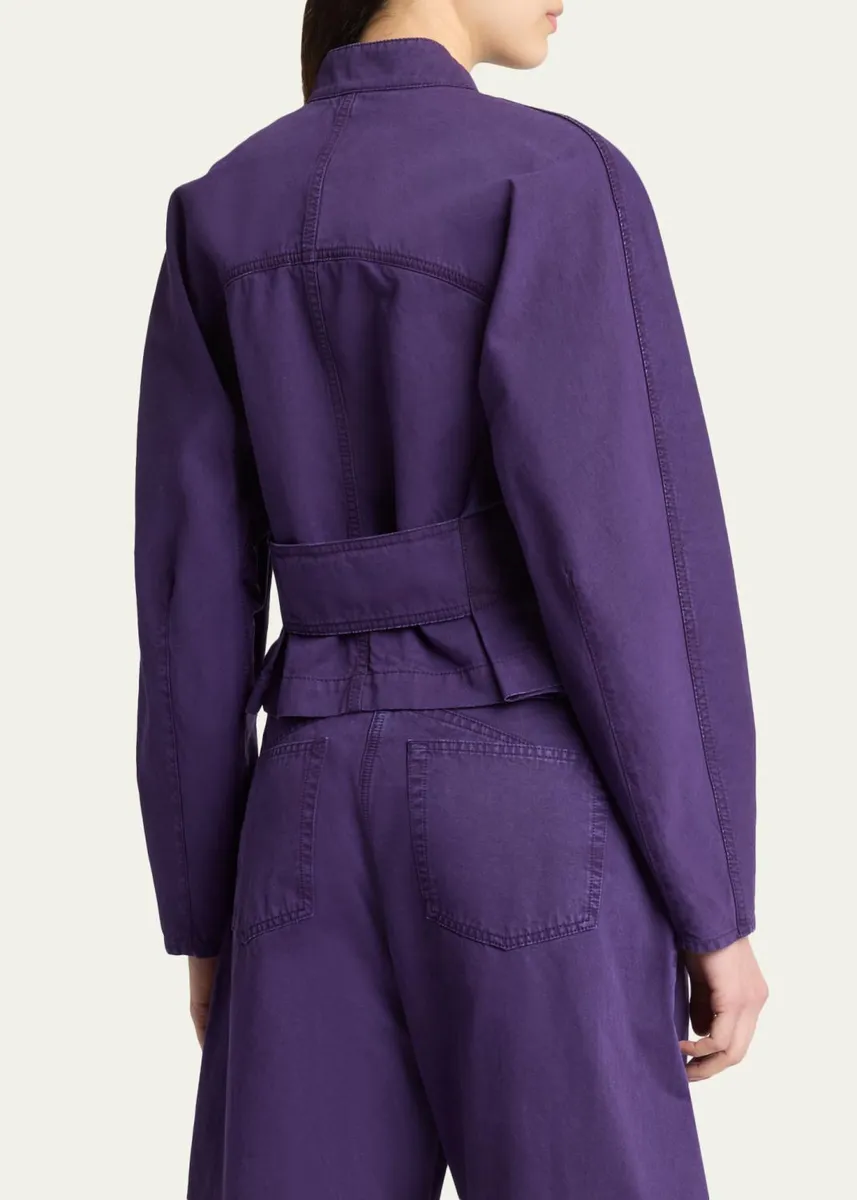 ALAÏA Curved-Sleeve Denim Zip Jacket | Thumbnail 3