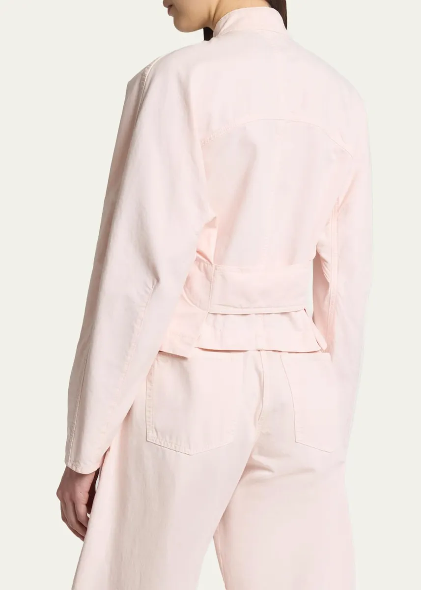 ALAÏA Curved-Sleeve Denim Zip Jacket | Thumbnail 7