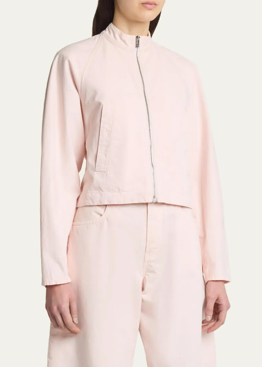 ALAÏA Curved-Sleeve Denim Zip Jacket | Thumbnail 8