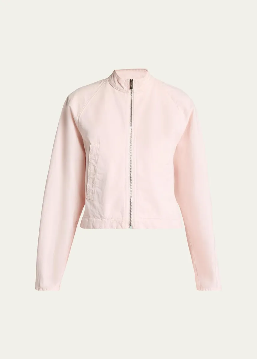 ALAÏA Curved-Sleeve Denim Zip Jacket | Thumbnail 10