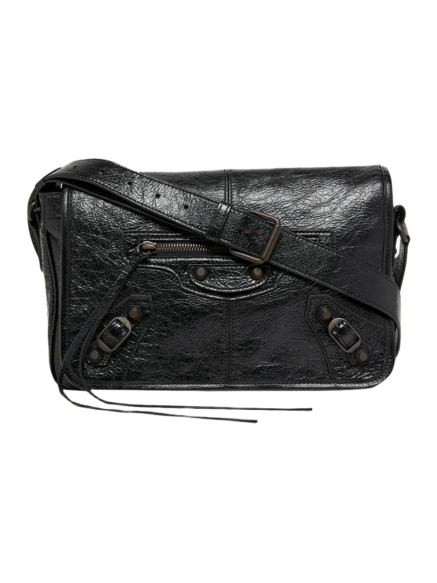 Balenciaga Men's Le City Flap Messenger Bag in Arena Lambskin
