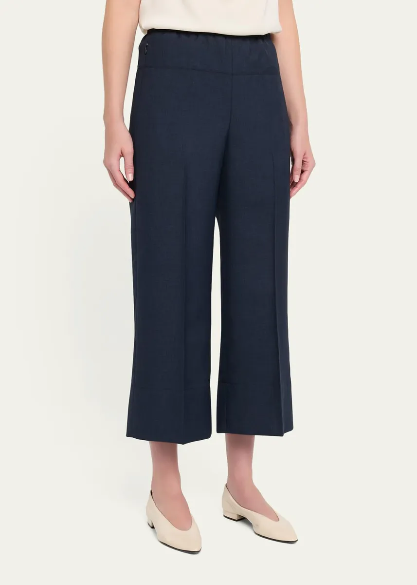 Theory Cropped Wide-Leg Pants | Thumbnail 4