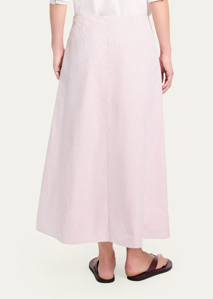 TWP Striped Cotton A-Line Skirt | Thumbnail 3 TWP Striped Cotton A-Line Skirt | Thumbnail 3
