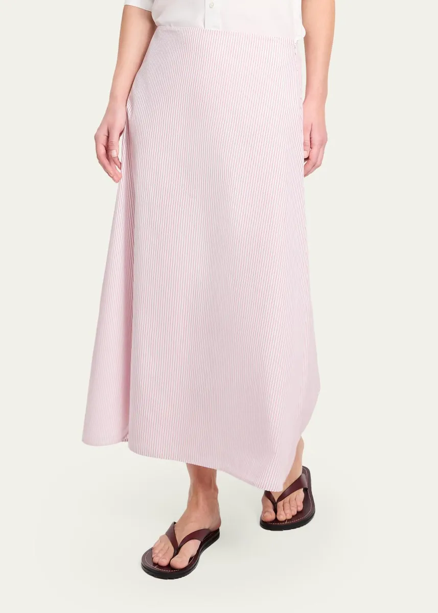 TWP Striped Cotton A-Line Skirt | Thumbnail 4 TWP Striped Cotton A-Line Skirt | Thumbnail 4