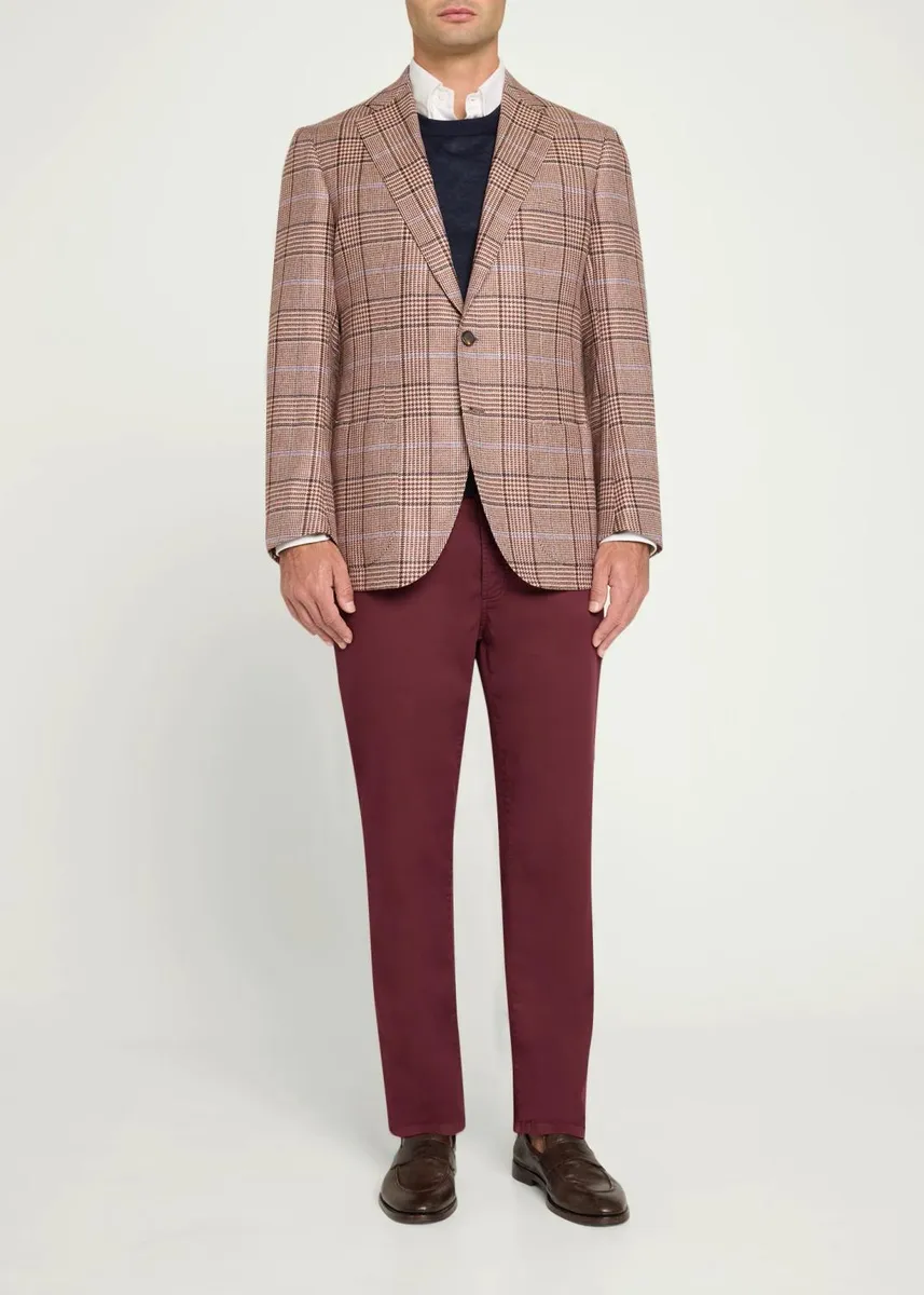 Cesare Attolini Men's Plaid Cashmere Jacket | Thumbnail 2 Cesare Attolini Men's Plaid Cashmere Jacket | Thumbnail 2