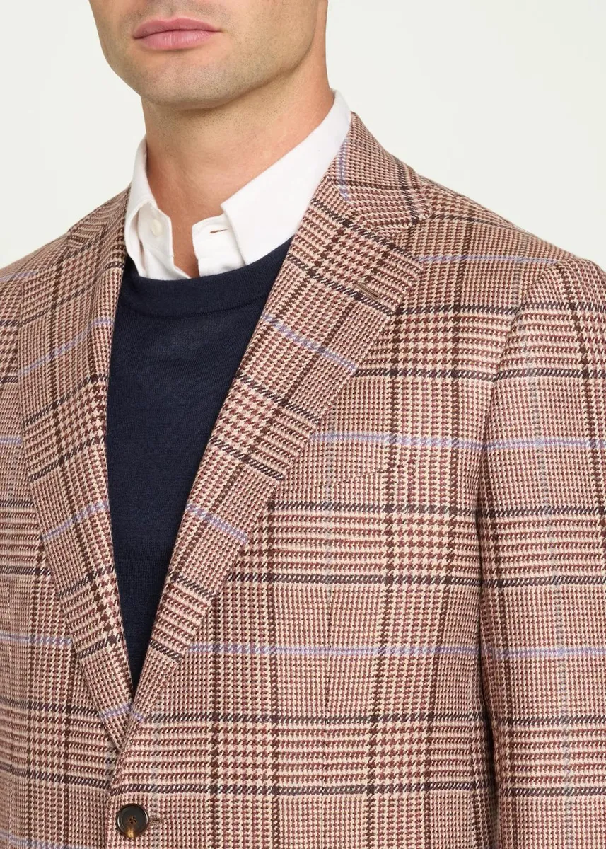 Cesare Attolini Men's Plaid Cashmere Jacket | Thumbnail 5 Cesare Attolini Men's Plaid Cashmere Jacket | Thumbnail 5