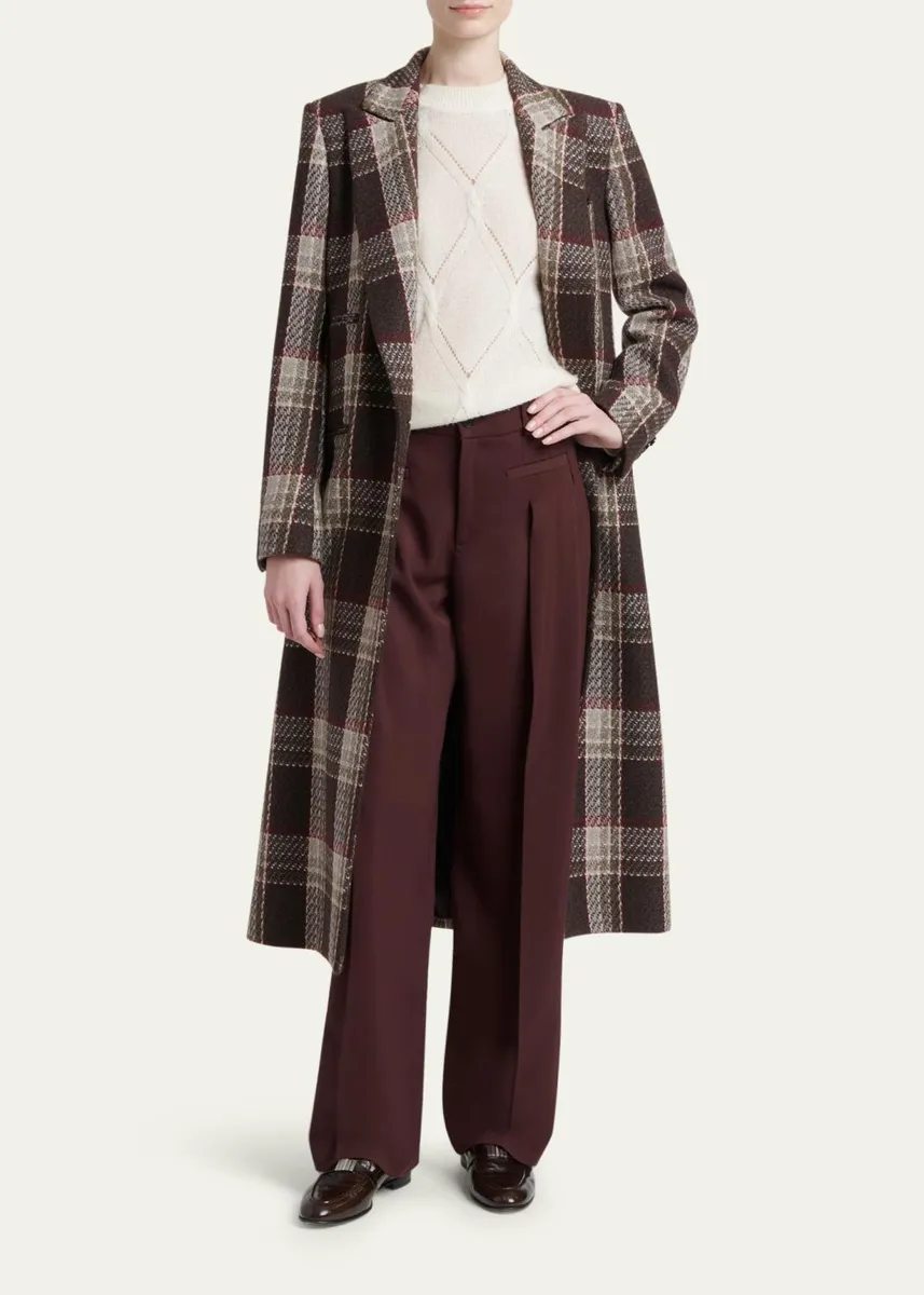 Kiton Pleated Wool-Silk Straight-Leg Trousers | Thumbnail 2 Kiton Pleated Wool-Silk Straight-Leg Trousers | Thumbnail 2