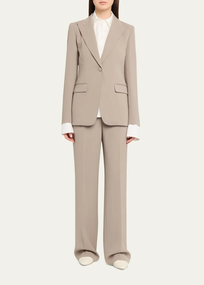 Lafayette 148 New York Single-Button Finesse Crepe Blazer | Thumbnail 2 Lafayette 148 New York Single-Button Finesse Crepe Blazer | Thumbnail 2