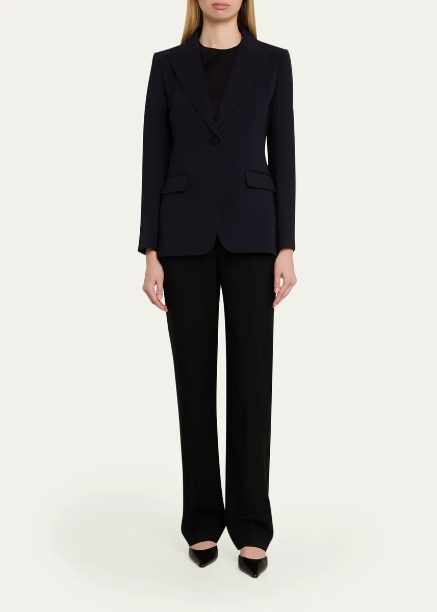 Lafayette 148 New York Single-Button Finesse Crepe Blazer | Thumbnail 6 Lafayette 148 New York Single-Button Finesse Crepe Blazer | Thumbnail 6