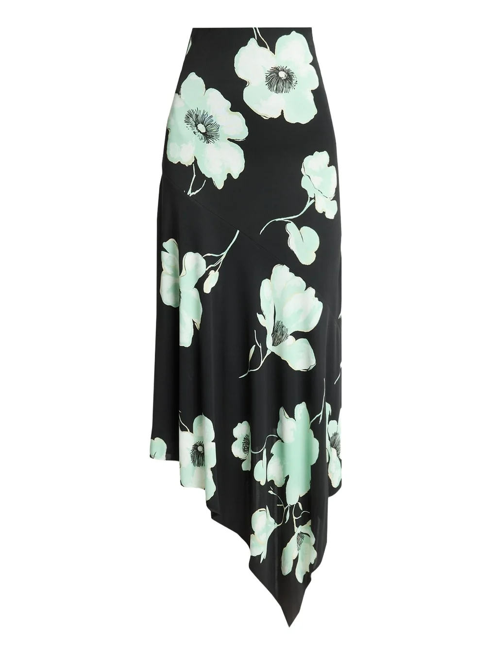Asymmetric Floral-Print Jersey Midi Skirt Asymmetric Floral-Print Jersey Midi Skirt
