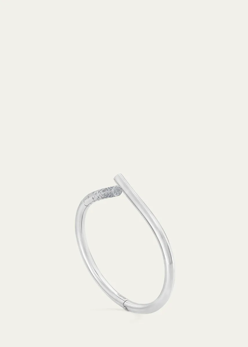 TABAYER 18K White Gold Diamond Pave Loop Bracelet | Thumbnail 3 TABAYER 18K White Gold Diamond Pave Loop Bracelet | Thumbnail 3