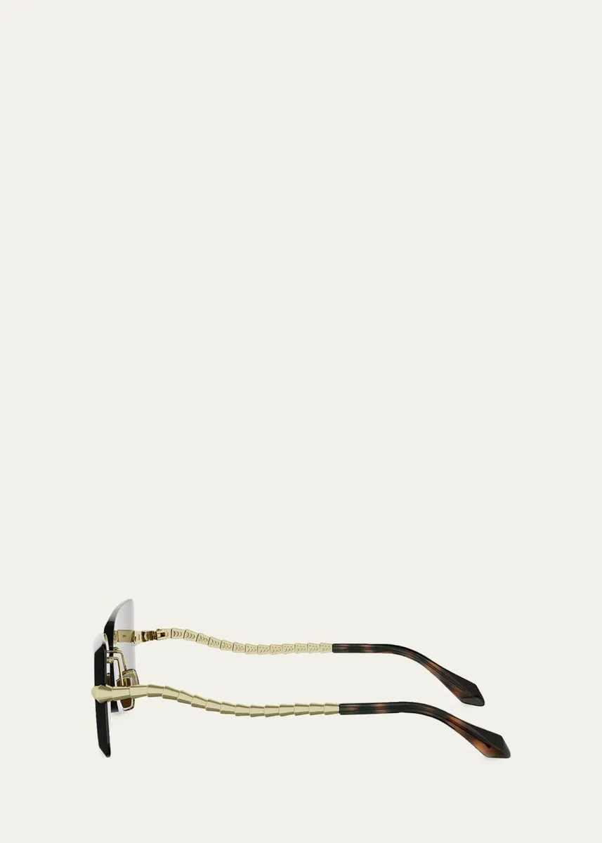 BVLGARI Serpenti 62mm Metal Rectangular Sunglasses | Thumbnail 3 BVLGARI Serpenti 62mm Metal Rectangular Sunglasses | Thumbnail 3