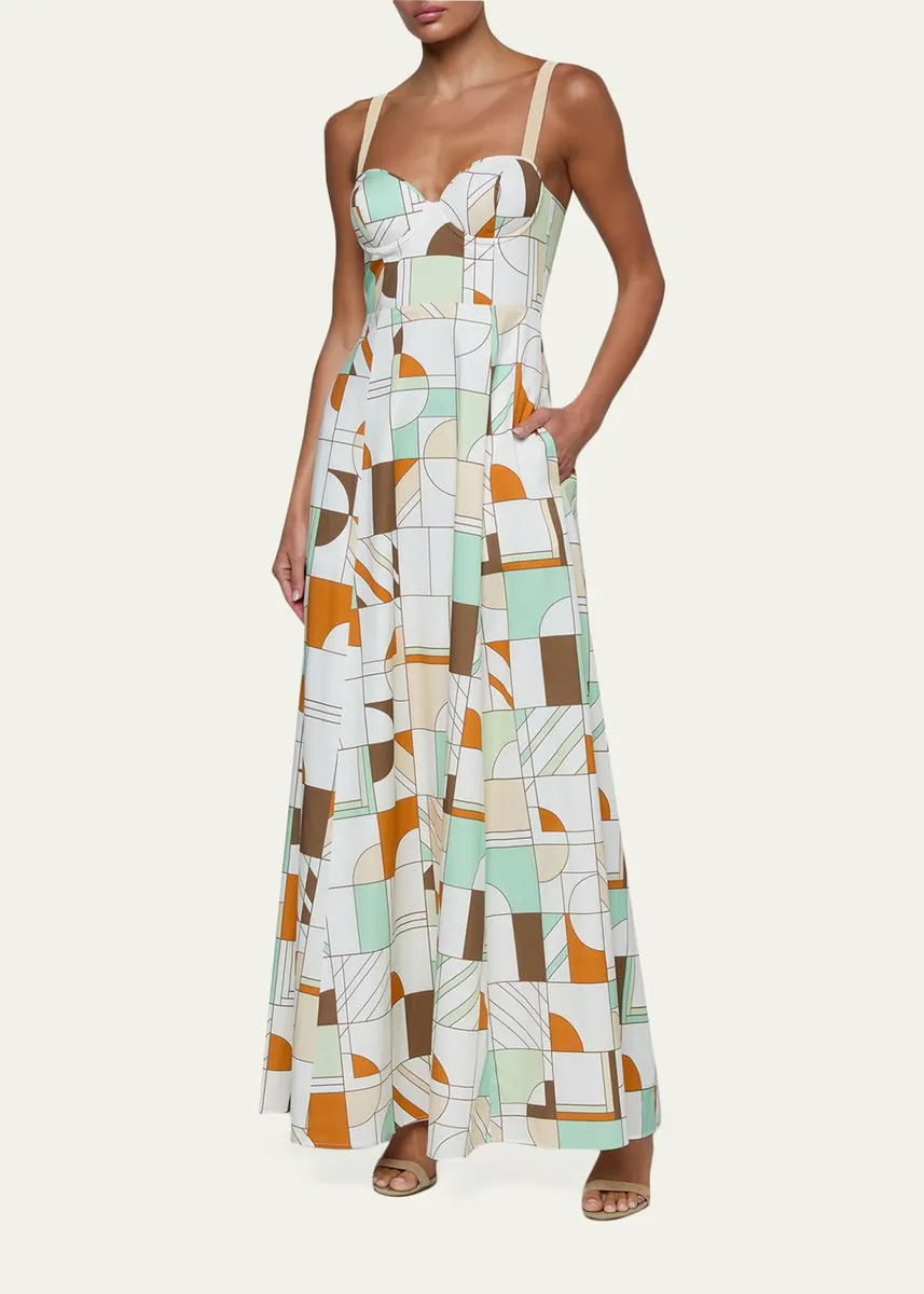 L'Agence Sutton Geometric Maxi Dress | Thumbnail 2 L'Agence Sutton Geometric Maxi Dress | Thumbnail 2