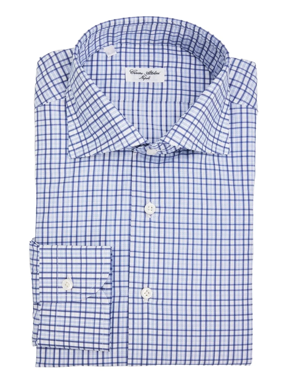 Cesare Attolini Men's Checked Cotton Dress Shirt