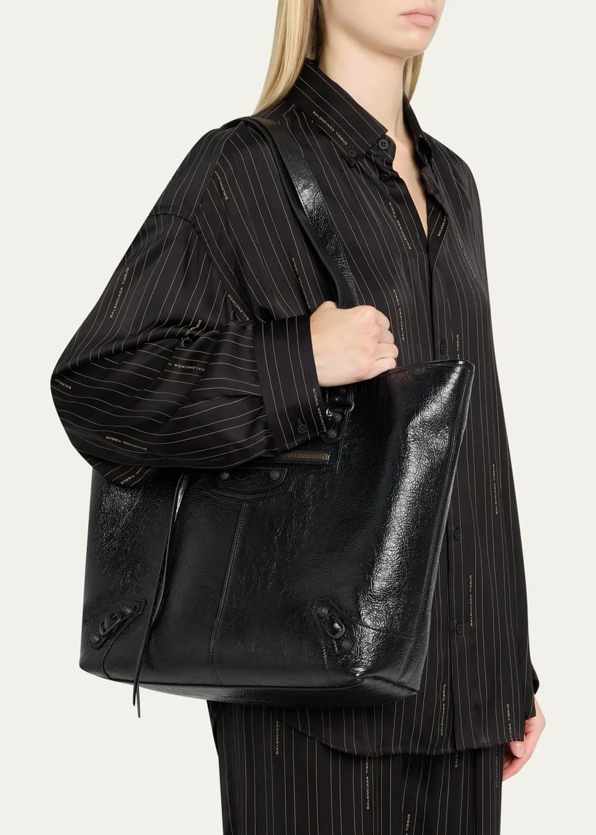 Balenciaga Men's Le City Cabas Tote Bag in Arena Lambskin | Thumbnail 2 Balenciaga Men's Le City Cabas Tote Bag in Arena Lambskin | Thumbnail 2