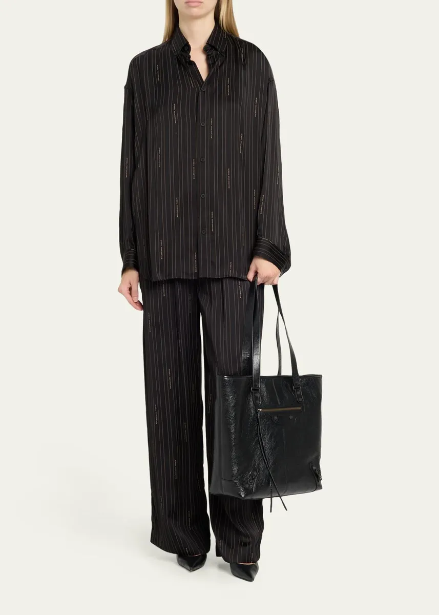 Balenciaga Men's Le City Cabas Tote Bag in Arena Lambskin | Thumbnail 5 Balenciaga Men's Le City Cabas Tote Bag in Arena Lambskin | Thumbnail 5