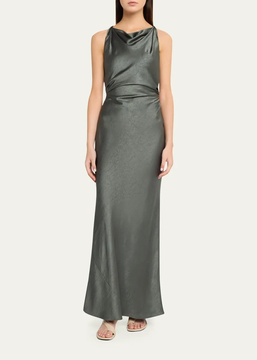 Vince Twist Satin Maxi Dress | Thumbnail 2