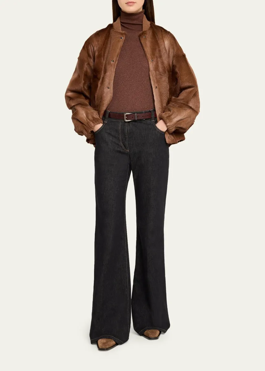 Brunello Cucinelli Shimmering Cashmere-Silk Knit Turtleneck Sweater | Thumbnail 2 Brunello Cucinelli Shimmering Cashmere-Silk Knit Turtleneck Sweater | Thumbnail 2