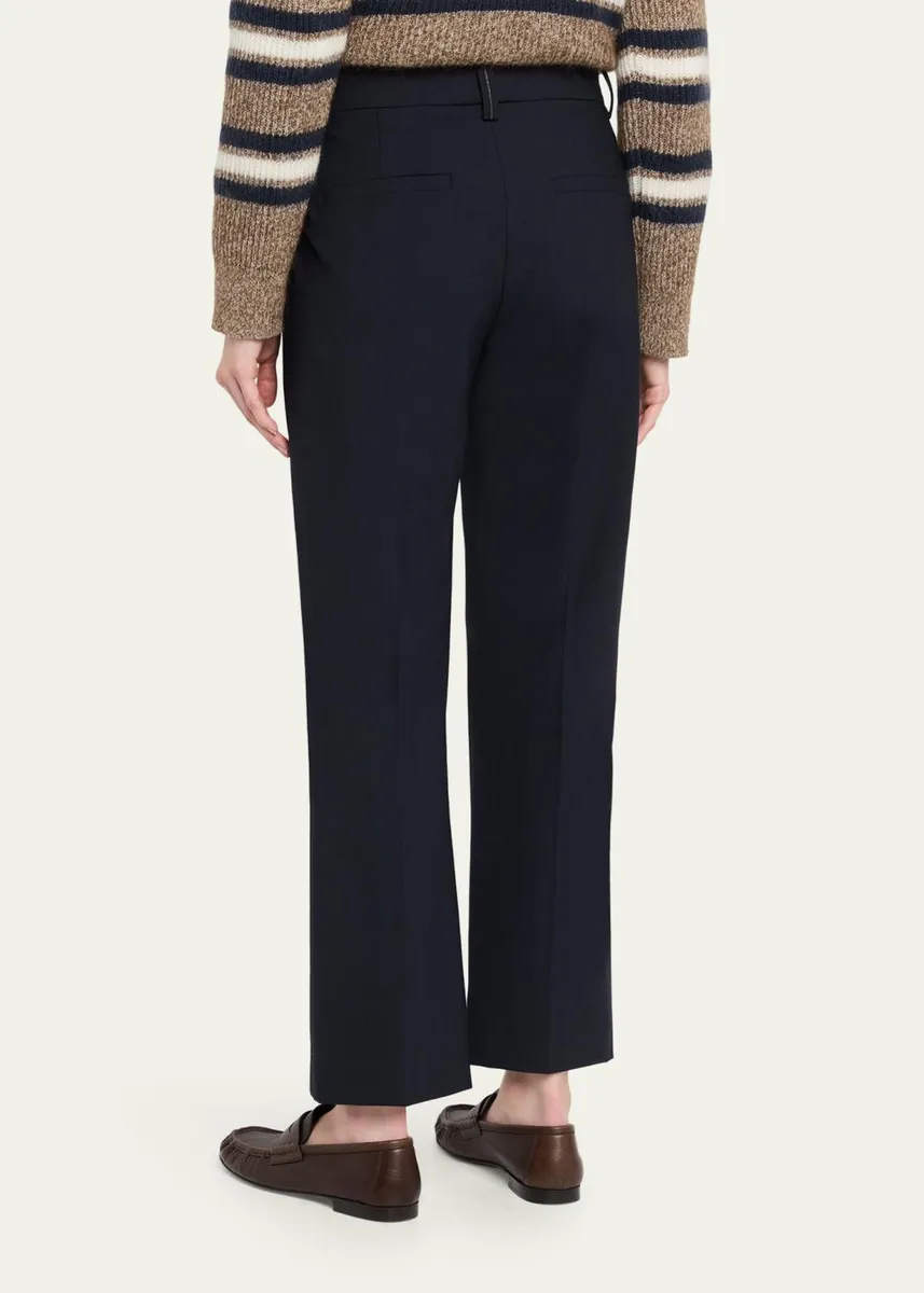 Brunello Cucinelli Tropical Luxury Wool Ankle-Length Trousers | Thumbnail 3 Brunello Cucinelli Tropical Luxury Wool Ankle-Length Trousers | Thumbnail 3
