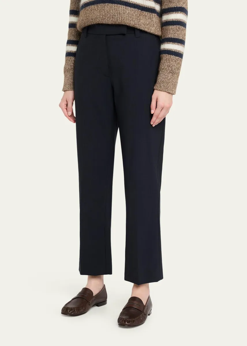Brunello Cucinelli Tropical Luxury Wool Ankle-Length Trousers | Thumbnail 4 Brunello Cucinelli Tropical Luxury Wool Ankle-Length Trousers | Thumbnail 4
