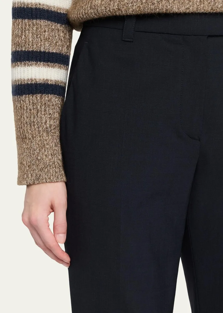 Brunello Cucinelli Tropical Luxury Wool Ankle-Length Trousers | Thumbnail 5 Brunello Cucinelli Tropical Luxury Wool Ankle-Length Trousers | Thumbnail 5
