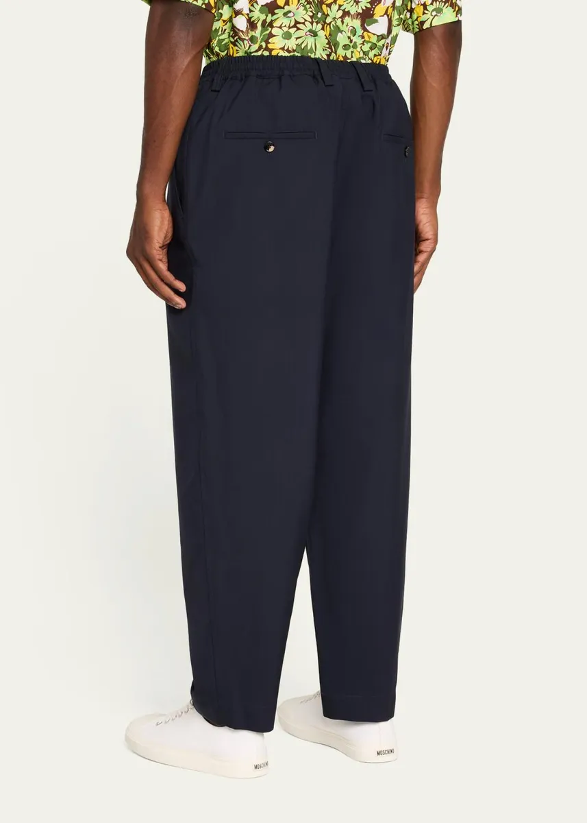 Marni Men's Loose-Fit Stretch Pleated Pants | Thumbnail 3