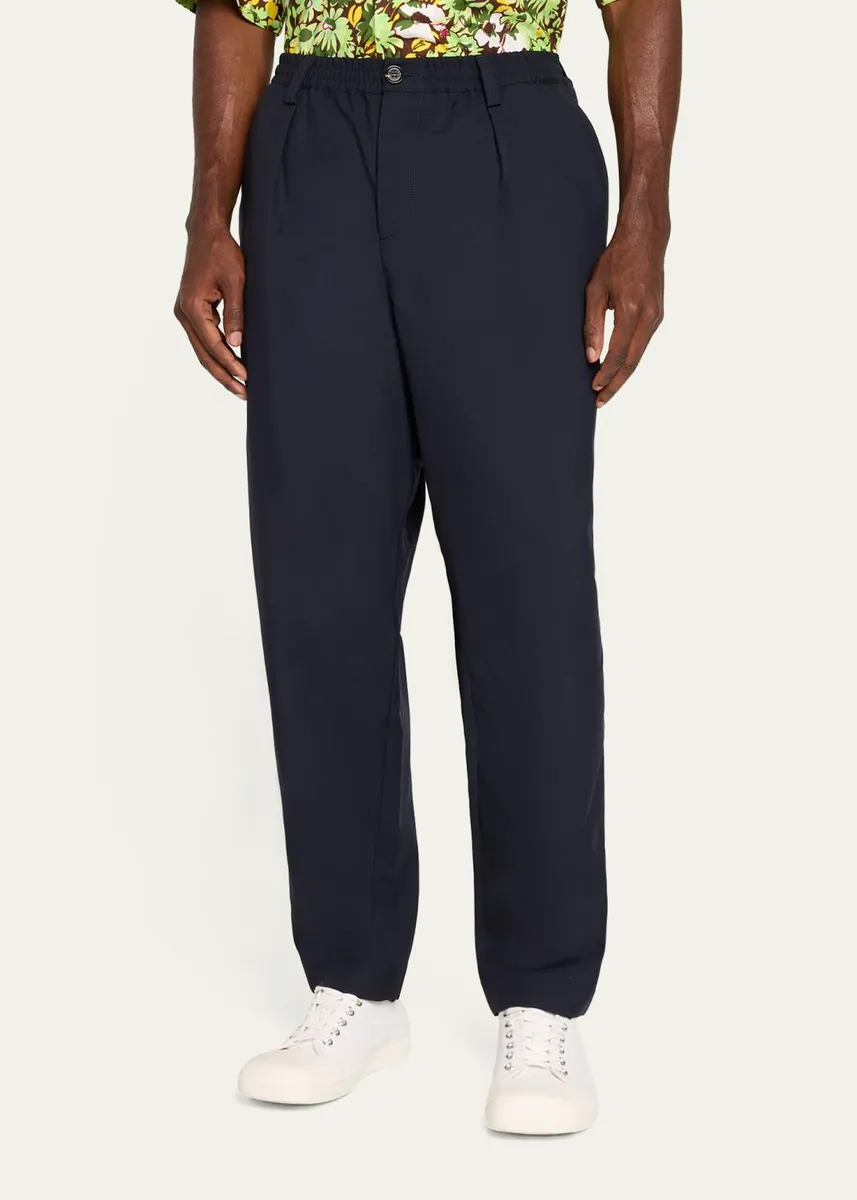 Marni Men's Loose-Fit Stretch Pleated Pants | Thumbnail 4