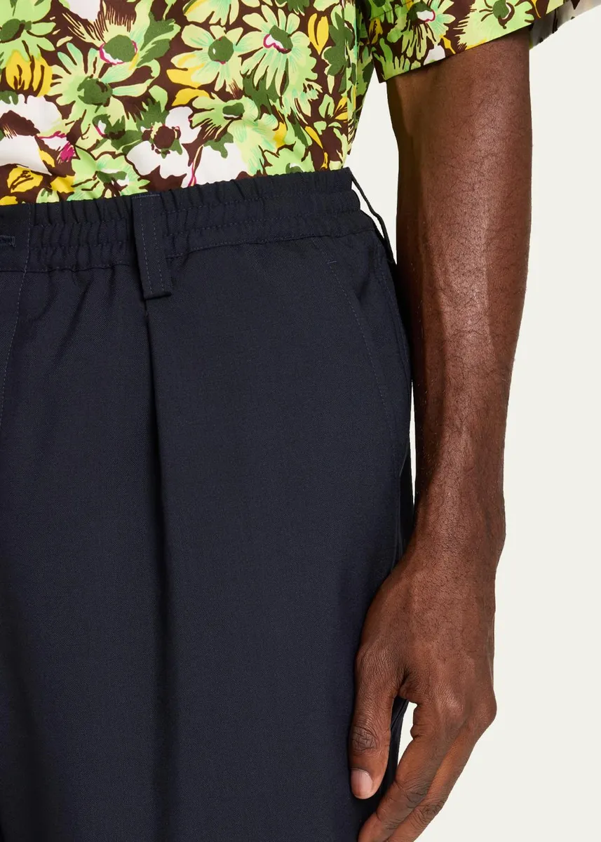 Marni Men's Loose-Fit Stretch Pleated Pants | Thumbnail 5