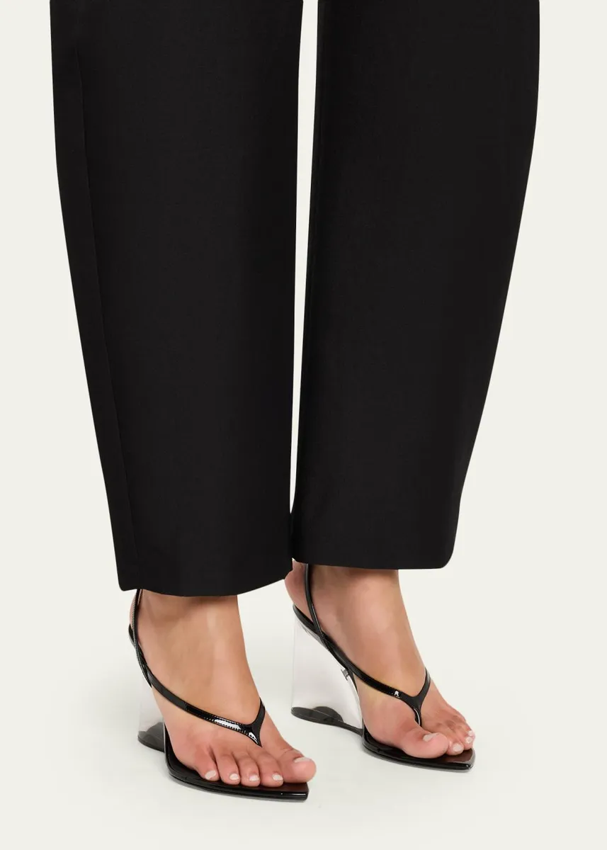 ALAÏA 90mm Patent Leather Wedge Sandals | Thumbnail 2 ALAÏA 90mm Patent Leather Wedge Sandals | Thumbnail 2