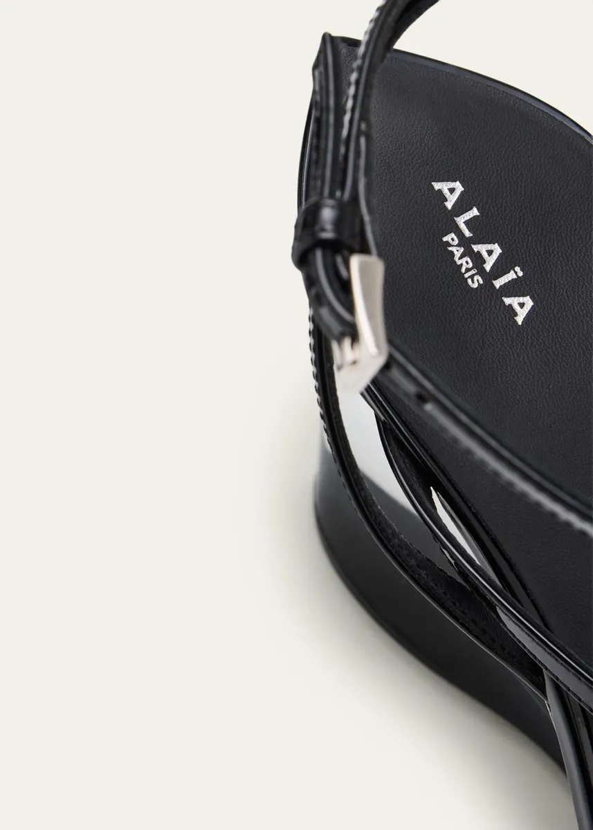 ALAÏA 90mm Patent Leather Wedge Sandals | Thumbnail 5 ALAÏA 90mm Patent Leather Wedge Sandals | Thumbnail 5