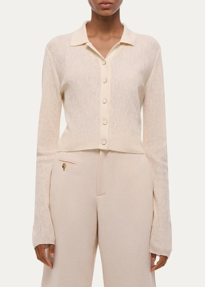 Helmut Lang Raw Edge Linen-Blend Knit Cardigan | Thumbnail 4