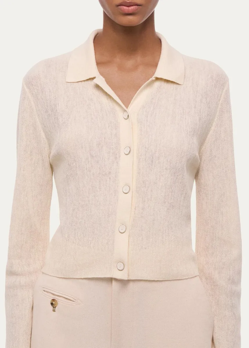 Helmut Lang Raw Edge Linen-Blend Knit Cardigan | Thumbnail 5