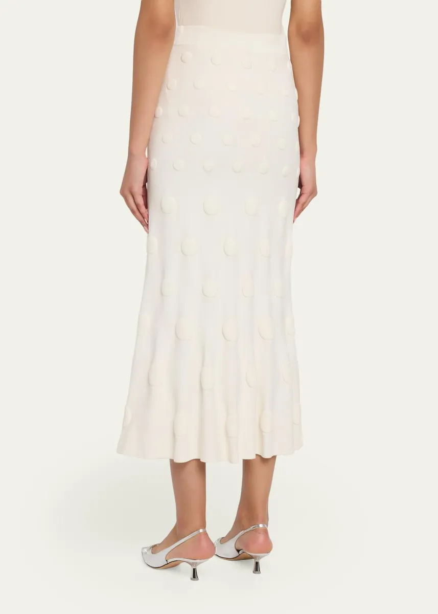 Lela Rose Pucker Dot Knit Midi Skirt | Thumbnail 3 Lela Rose Pucker Dot Knit Midi Skirt | Thumbnail 3